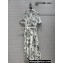 Dior Flared Mid-Length Dress in White and Pastel Pink Cotton Voile with Toile de Jouy Mexico Motif 2023