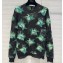 Dior Sweater in Green Multicolor Technical Cashmere, Mohair and Wool Knit with Dior Roses Motif 2023