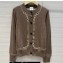 Hermes "Les Tambours" long-sleeve cardigan Etoupe 2023
