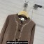 Hermes "Les Tambours" long-sleeve cardigan Etoupe 2023