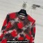 Dior Sweater in Red Multicolor Technical Cashmere, Mohair and Wool Knit with Dior Roses Motif 2023