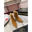 Christian Louboutin Heel 8.5cm Vidura Booty Low boots Suede Brown 2023