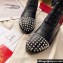 Christian Louboutin 3cm Spike-embellished TS Croc Low boots leather CL21 Studded Black 2023