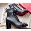 Christian Louboutin 7cm Spike-embellished TS Croc Low boots leather CL22 Black 2023