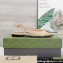 Gucci Women's slingback ballerina with crystals Double G 762765 in patent leather Beige 2023