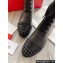 Christian Louboutin 3cm Spike-embellished TS Croc Low boots leather CL23 Black 2023