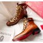 Christian Louboutin Ecritoir Leather Low boots CL30 Horsehair Leopard Brown 2023