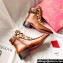 Christian Louboutin Ecritoir Leather Low boots CL30 Horsehair Leopard Brown 2023