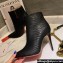 Christian Louboutin Heel 8.5cm/10cm Low boots Calf leather CL05 Python Pattern Black 2023