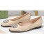 Gucci Women's ballerina with crystals Double G in patent leather Beige 2023