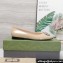 Gucci Women's ballerina with crystals Double G in patent leather Beige 2023