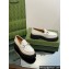 Gucci Women's loafer with Horsebit 764211 in Leather White 2023