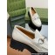 Gucci Women's loafer with Horsebit 764211 in Leather White 2023
