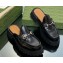 Gucci Women's Horsebit loafer slipper in Leather Black 2023