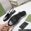 Gucci Women's slingback ballerina with crystals Double G 762765 in patent leather Black 2023