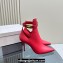Jimmy Choo Heel 6.5cm/8.5cm Nell Ankle Boots in Calf Leather Red 2023