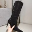 Jimmy Choo Heel 8.5cm Knee-High Boots with Crystals in Suede Black 2023