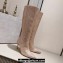 Jimmy Choo Heel 8.5cm Knee-High Boots with Crystals in Suede Gold 2023