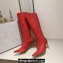 Jimmy Choo Heel 8.5cm Knee-High Boots with Crystals in Suede Red 2023