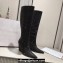 Jimmy Choo Blake Wedge Knee-High Boots with Honeybomb Crystals in Suede Black 2023