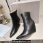 Jimmy Choo Blake Wedge Leather Ankle Boots Black 2023
