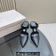 Jimmy Choo Heel 6.5cm/8.5cm Nell Mules in Calf Leather Black 2023