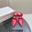 Jimmy Choo Heel 6.5cm/8.5cm Nell Mules in Calf Leather Red 2023