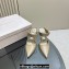 Jimmy Choo Heel 6.5cm/8.5cm Nell Mules in Calf Leather Beige 2023