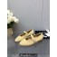 Chanel CC Logo Denim Mary Janes Beige 2023