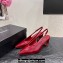Chanel Patent Calfskin Slingbacks G45251 Dark Red 2023