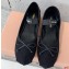 Miu Miu Corduroy ballerinas with bow 5F794D Black 2023
