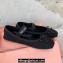 Miu Miu Corduroy ballerinas with bow 5F794D Black 2023