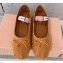 Miu Miu Corduroy ballerinas with bow 5F794D Brown 2023