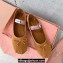 Miu Miu Corduroy ballerinas with bow 5F794D Brown 2023
