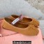 Miu Miu Corduroy ballerinas with bow 5F794D Brown 2023