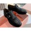 Miu Miu x Church's Leather Shanghai Monk Shoes Black 2023