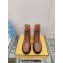 Fendi Domino leather biker boots with laces Brown 2023