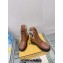 Fendi Domino leather biker boots with laces Brown 2023