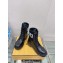 Fendi Domino leather biker boots with laces Black 2023