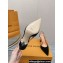 Louis Vuitton Heel 9.5cm Blossom Slingback Pumps Suede Black 2023
