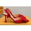 Louis Vuitton Heel 7.5cm Blossom Slingback Pumps with Bow Suede Red 2023