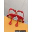 Louis Vuitton Heel 7.5cm Blossom Slingback Pumps with Bow Suede Red 2023