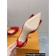 Louis Vuitton Heel 7.5cm Blossom Slingback Pumps with Bow Suede Red 2023