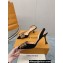 Louis Vuitton Heel 7.5cm Blossom Slingback Pumps with Bow Suede Black/Hairy 2023
