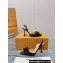 Louis Vuitton Heel 9.5cm Blossom Slingback Pumps with Bow Lambskin Black 2023
