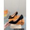 Louis Vuitton Heel 7.5cm Blossom Pumps with Bow Suede Black 2023