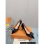 Louis Vuitton Heel 7.5cm Blossom Pumps with Bow Suede Black 2023