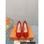 Louis Vuitton Heel 7.5cm Blossom Pumps with Bow Suede Red 2023
