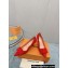 Louis Vuitton Heel 7.5cm Blossom Pumps with Bow Suede Red 2023