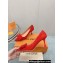 Louis Vuitton Heel 7.5cm Blossom Pumps with Bow Suede Red 2023